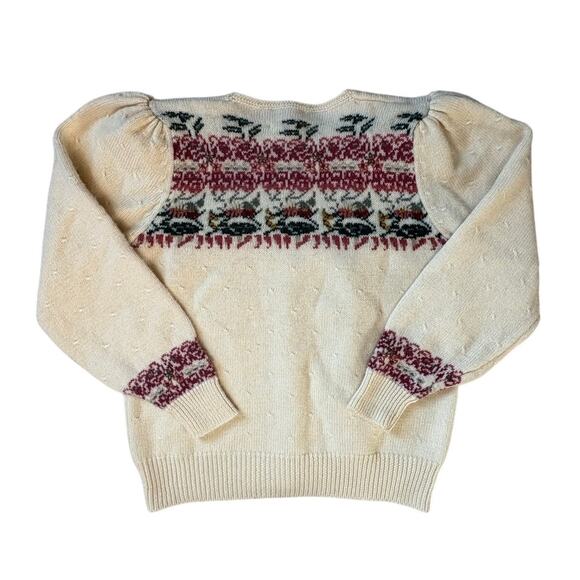 Susan Bristol Embroidered Cardigan Wool Floral Medium - Picture 2 of 5